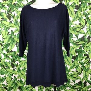 Alice + Olivia Navy Base Crewneck Sweater
